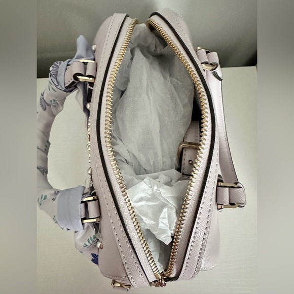 Kate Spade Madison Faux Pearl Studded Satchel + Leila Wallet in (Lilac Moon) - Picture 13 of 14